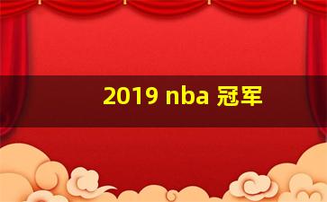 2019 nba 冠军